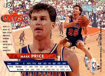 1993-94 Fleer Ultra Mark Price #40 Cleveland Cavaliers