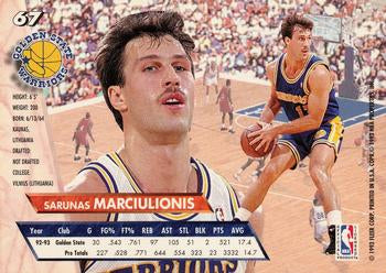 1993-94 Fleer Ultra Sarunas Marciulionis #67 Golden State Warriors