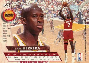 1993-94 Fleer Ultra Carl Herrera #73 Houston Rockets