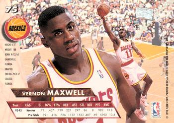 1993-94 Fleer Ultra Vernon Maxwell #75 Houston Rockets