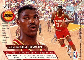 1993-94 Fleer Ultra Hakeem Olajuwon #76 Houston Rockets
