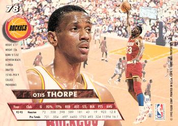 1993-94 Fleer Ultra Otis Thorpe #78 Houston Rockets