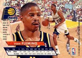 1993-94 Fleer Ultra Vern Fleming #80 Indiana Pacers