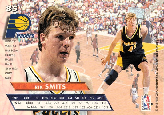 1993-94 Fleer Ultra Rik Smits #85 Indiana Pacers