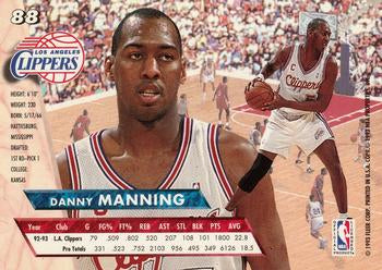1993-94 Fleer Ultra Danny Manning #88 Los Angeles Clippers