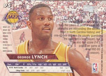 1993-94 Fleer Ultra George Lynch DPK,RC #95 Los Angeles Lakers