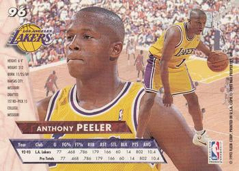 1993-94 Fleer Ultra Anthony Peeler #96 Los Angeles Lakers