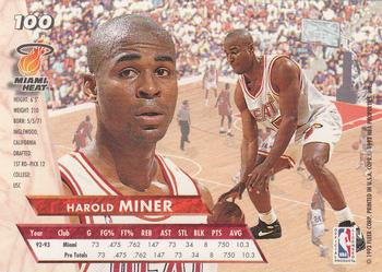 1993-94 Fleer Ultra Harold Miner #100 Miami Heat