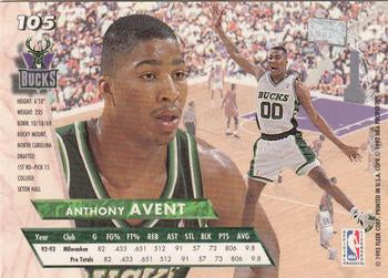 1993-94 Fleer Ultra Anthony Avent #105 Milwaukee Bucks