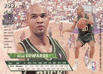 1993-94 Fleer Ultra Blue Edwards #109 Milwaukee Bucks