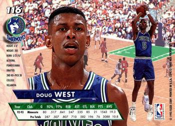 1993-94 Fleer Ultra Doug West #116 Minnesota Timberwolves