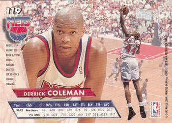 1993-94 Fleer Ultra Derrick Coleman #119 New Jersey Nets