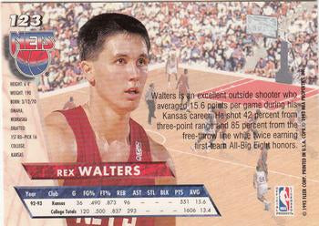 1993-94 Fleer Ultra Rex Walters DPK,RC #123 New Jersey Nets