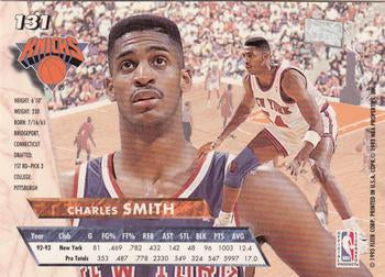 1993-94 Fleer Ultra Charles Smith #131 New York Knicks