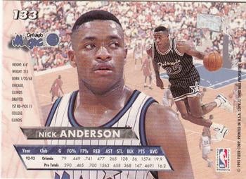1993-94 Fleer Ultra Nick Anderson #133 Orlando Magic