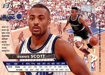 1993-94 Fleer Ultra Dennis Scott #136 Orlando Magic