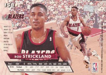 1993-94 Fleer Ultra Rod Strickland #158 Portland Trail Blazers