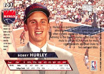 1993-94 Fleer Ultra Bobby Hurley RC #161 Sacramento Kings