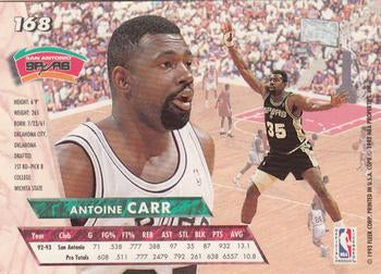 1993-94 Fleer Ultra Antoine Carr #168 San Antonio Spurs