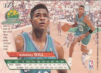 1993-94 Fleer Ultra Kendall Gill #176 Seattle SuperSonics