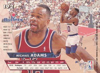 1993-94 Fleer Ultra Michael Adams #192 Washington Bullets