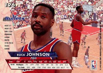 1993-94 Fleer Ultra Buck Johnson #196 Washington Bullets