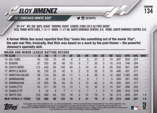 2020 Topps Chrome Eloy Jimenez ASR #134 Chicago White Sox