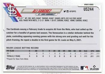 2021 Topps Update Ali Sanchez Rookie US244 St. Louis Cardinals