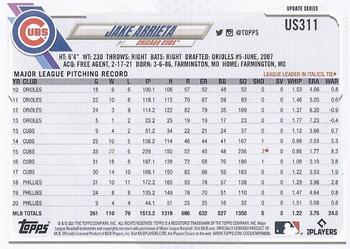 2021 Topps Update Jake Arrieta US311 Chicago Cubs