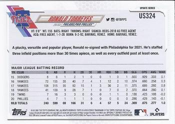 2021 Topps Update Ronald Torreyes US324 Philadelphia Phillies