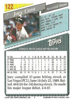 1993 Topps Joey Cora # 122 Chicago White Sox