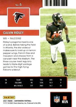 2021 Panini Contenders Season Ticket Calvin Ridley #5 Atlanta Falcons