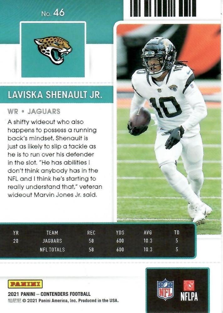 2021 Panini Contenders Season Ticket Laviska Shenault Jr. #46 Jacksonville Jaguars