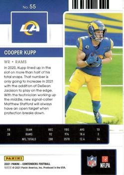 2021 Panini Contenders Season Ticket Cooper Kupp #55 Los Angeles Rams