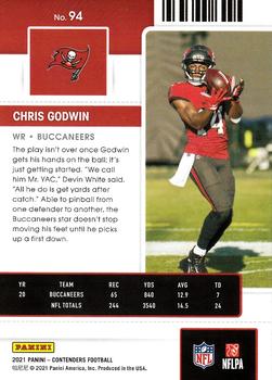 2021 Panini Contenders Season Ticket Chris Godwin #94 Tampa Bay Buccaneers