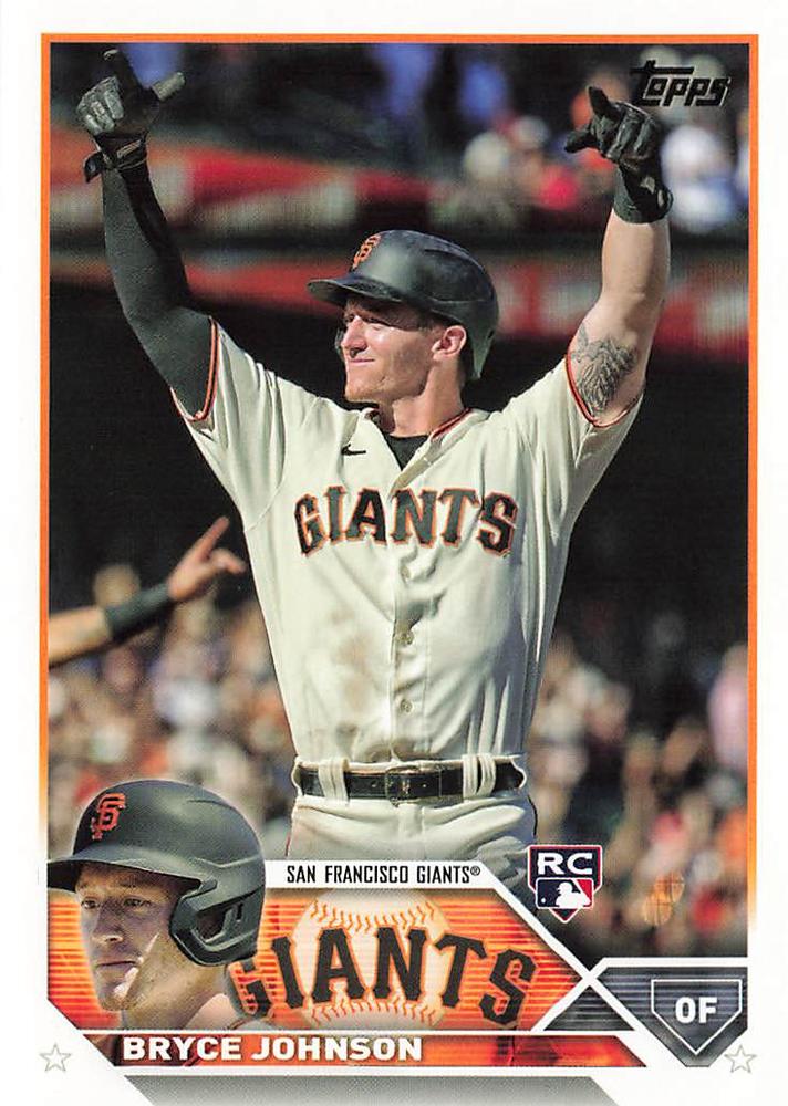 2023 Topps Bryce Johnson RC #571 San Francisco Giants