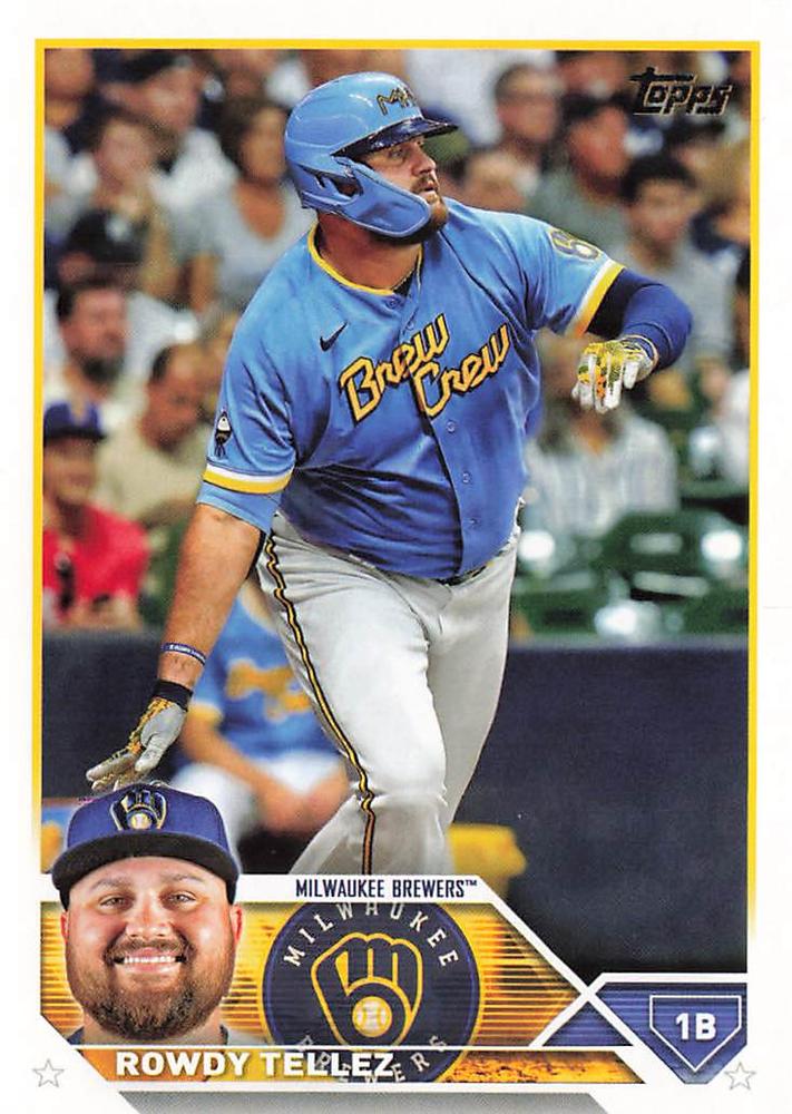 2023 Topps Rowdy Tellez #598 Milwaukee Brewers