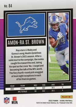 2022 Panini Score Base Amon-Ra St. Brown #84 Detroit Lions