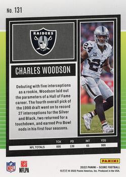 2022 Panini Score Base Charles Woodson #131 Oakland Raiders