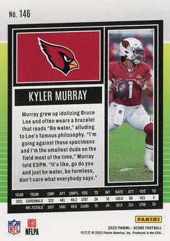 2022 Panini Score Base Kyler Murray #146 Arizona Cardinals