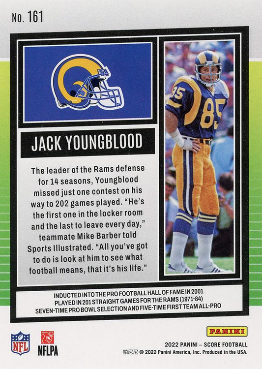 2022 Panini Score Base Jack Youngblood #161 Los Angeles Rams