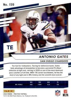 2022 Panini Prestige Base Antonio Gates #159 San Diego Chargers