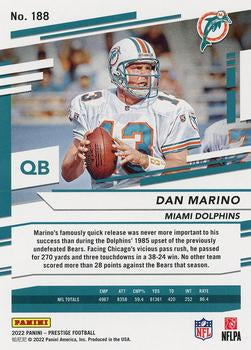 2022 Panini Prestige Base Dan Marino #188 Miami Dolphins