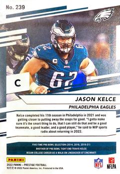 2022 Panini Prestige Base Jason Kelce #239 Philadelphia Eagles