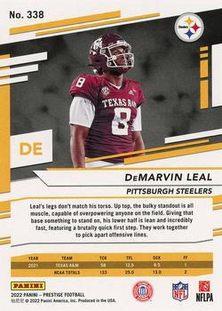 2022 Panini Prestige Rookies DeMarvin Leal RC #338 Pittsburgh Steelers