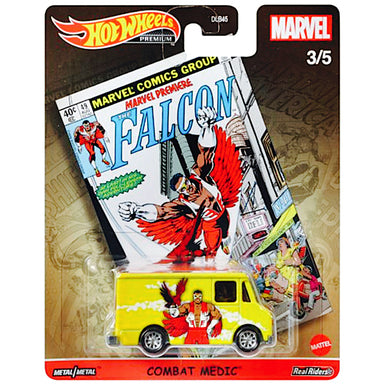 Hot Wheels Pop Culture Marvel 3/5 The Falcon Combat Medic - walk-of-famesports