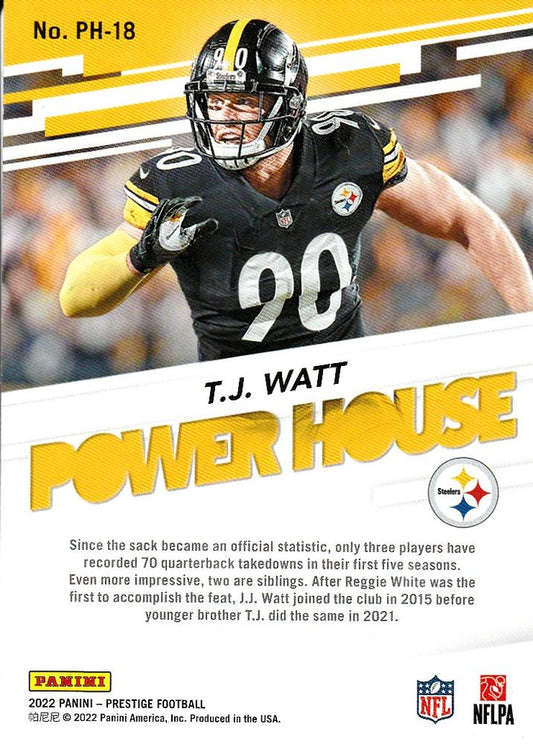 2022 Panini Prestige Power House T.J. Watt PH-18 Pittsburgh Steelers