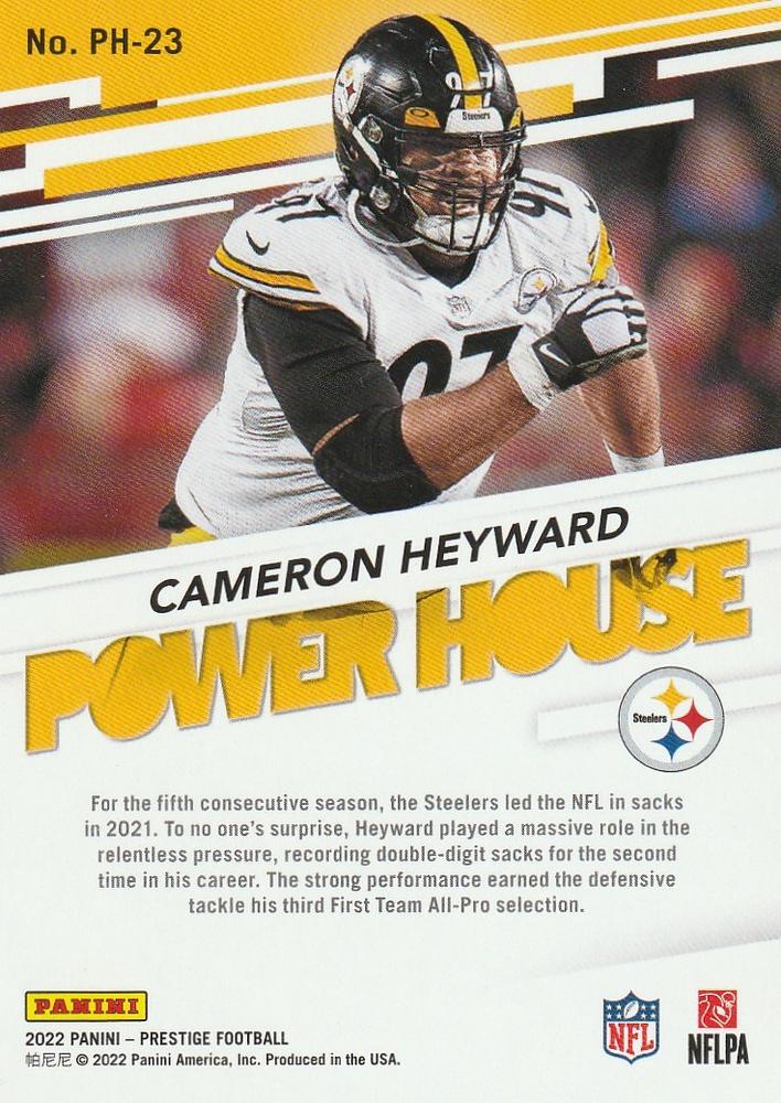 2022 Panini Prestige Power House Cameron Heyward PH-23 Pittsburgh Steelers