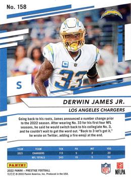 2022 Panini Prestige Xtra Points Diamond Derwin James Jr. #158 Los Angeles Chargers