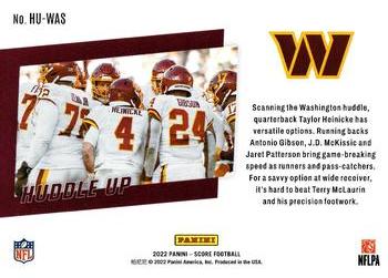 2022 Panini Score Huddle Up Washington Commanders HU-WAS Washington Commanders
